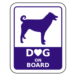 Dog On Board Sticker (Purple)